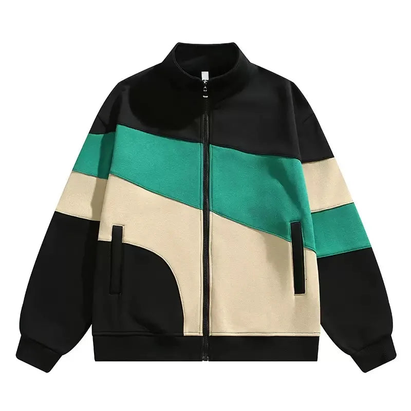 ModeGeist | Sportjacke mit Reißverschluss und Farbblockierung - Ardan