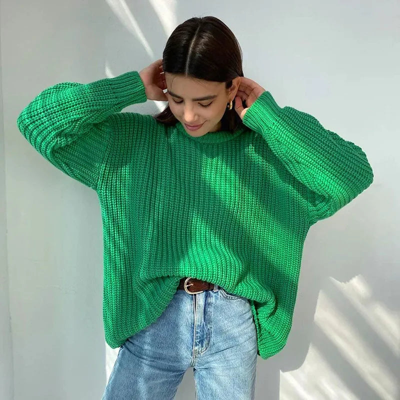MODEGEIST Damen Pullover Weich Entspannte Passform Leichtes Design