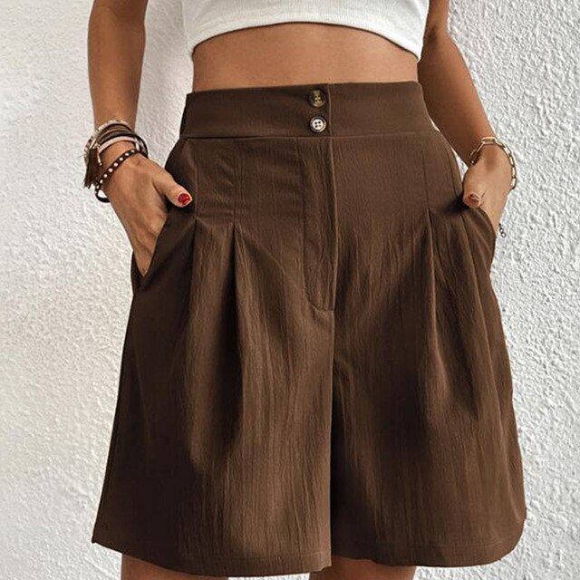 MARTINA Shorts mit doppelter Knopfleiste