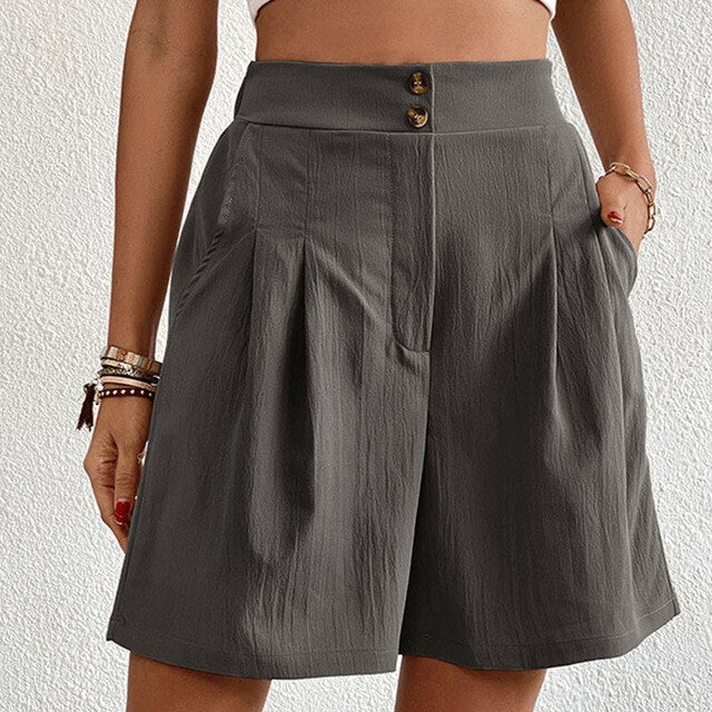 MARTINA Shorts mit doppelter Knopfleiste