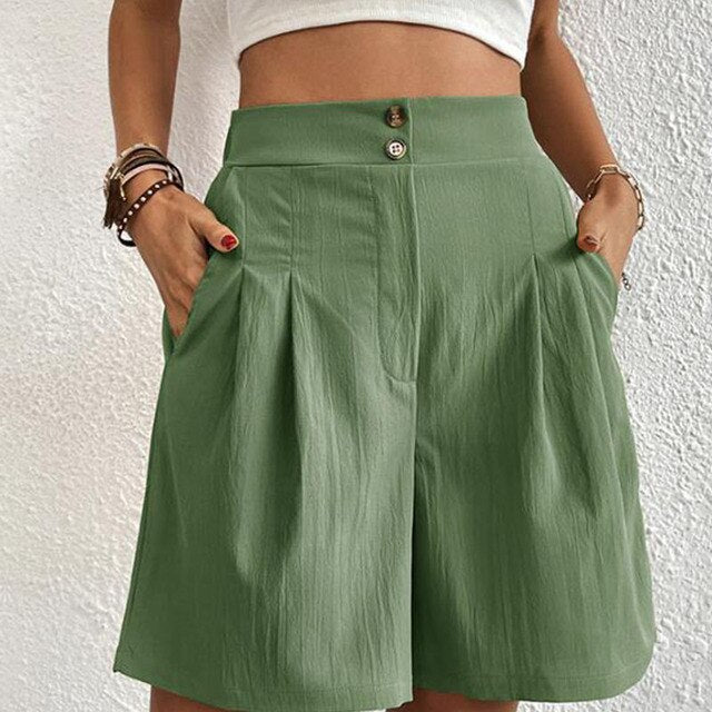 MARTINA Shorts mit doppelter Knopfleiste
