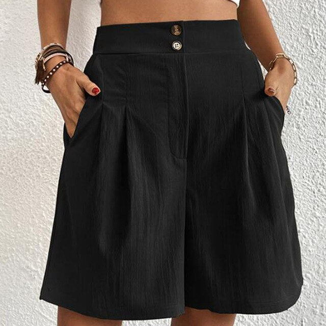 MARTINA Shorts mit doppelter Knopfleiste