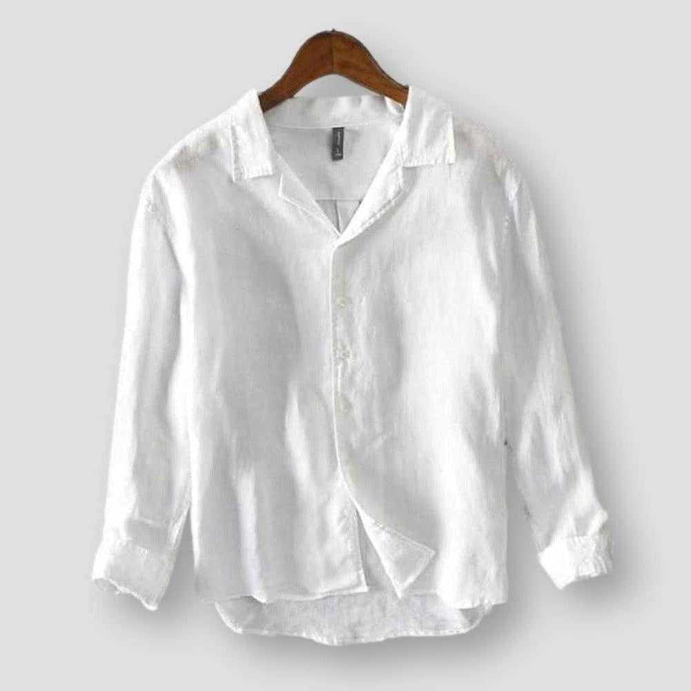 Vhylle Linen Shirt - Madrid Zaragoza Sky