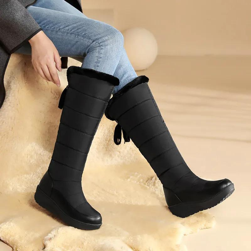 ModeGeist | Winter Plüsch Warme Daunen Schnürstiefel