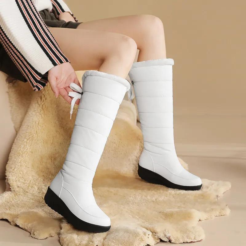 ModeGeist | Winter Plüsch Warme Daunen Schnürstiefel