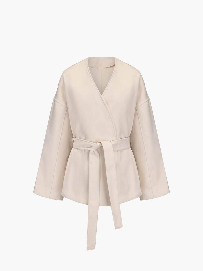 ModeGeist | Kimono Jacke Eleganter Cardigan mit Bindegürtel