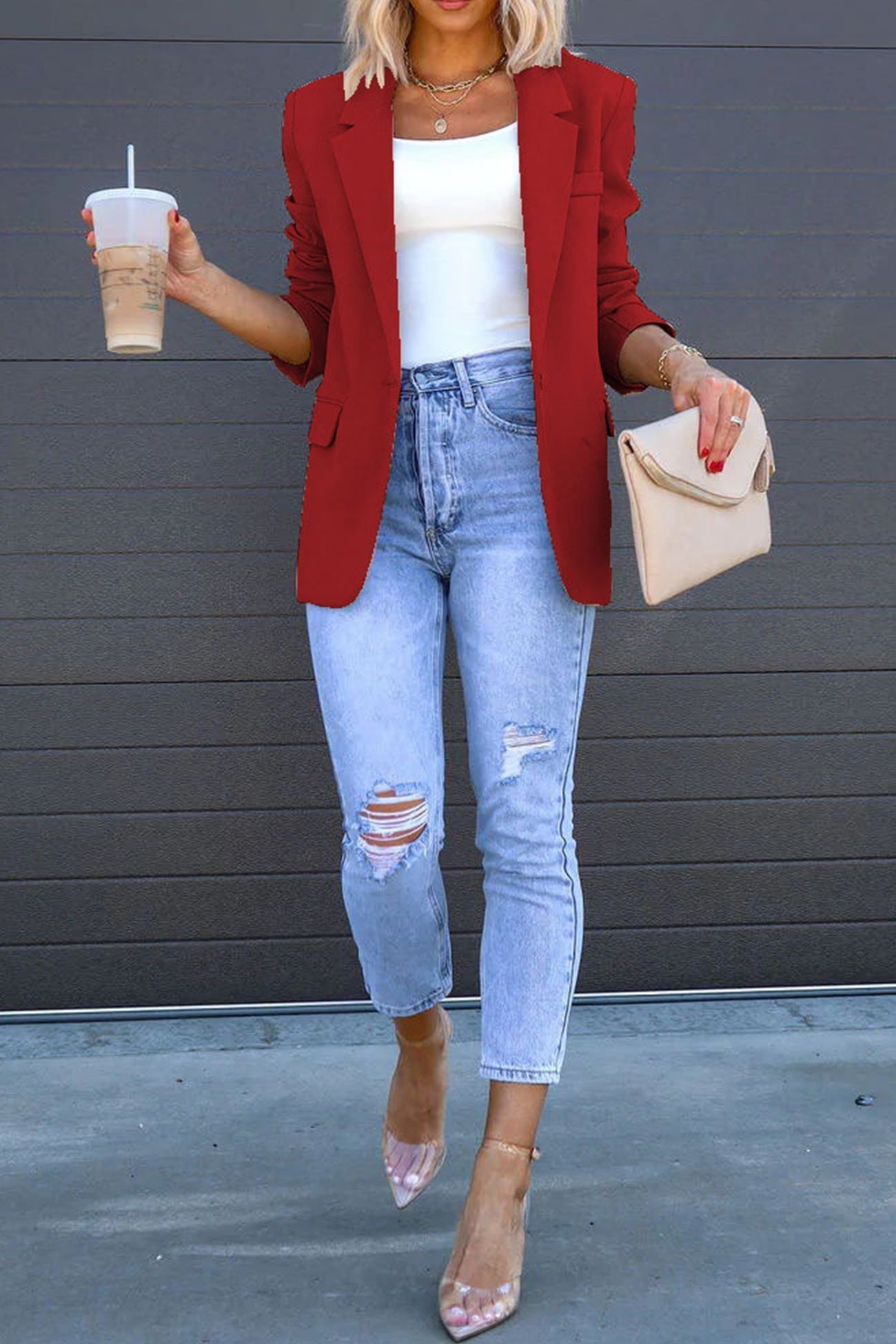 ModeGeist | Mittellanger Blazer mit Revers