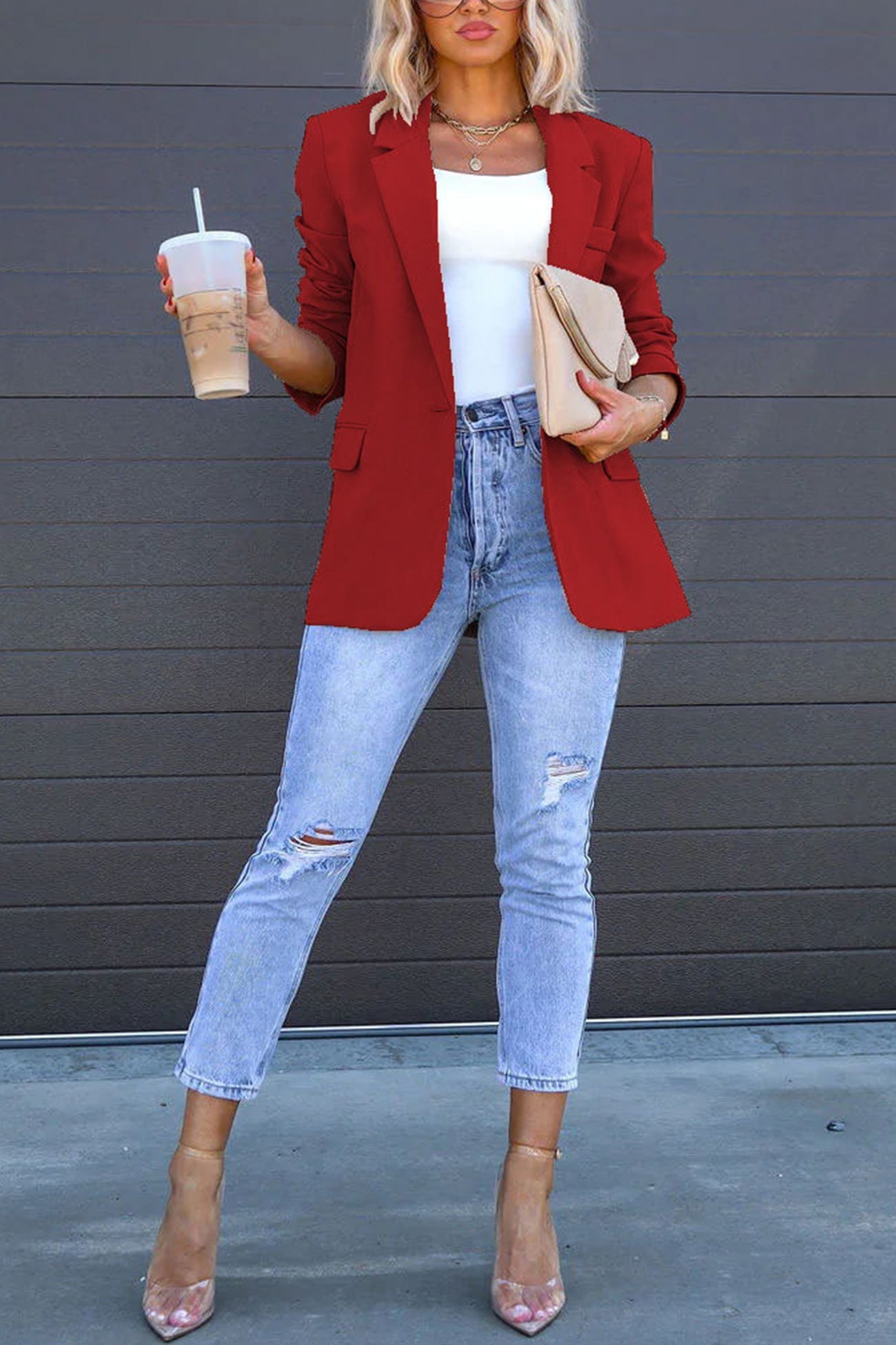 ModeGeist | Mittellanger Blazer mit Revers