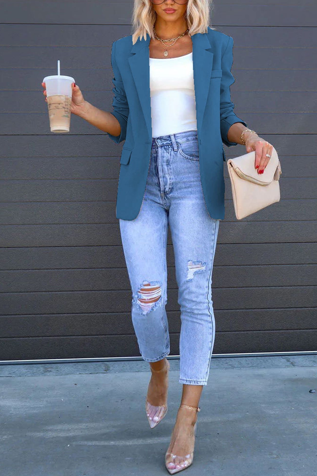 ModeGeist | Mittellanger Blazer mit Revers