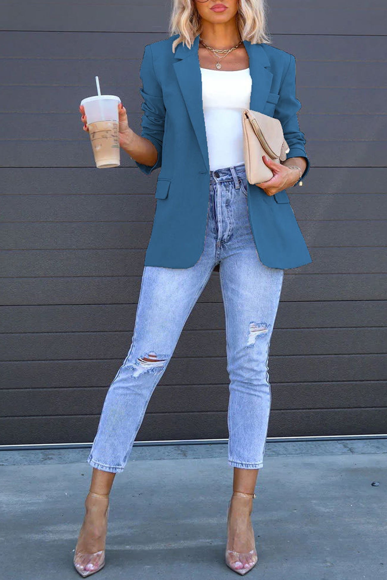 ModeGeist | Mittellanger Blazer mit Revers