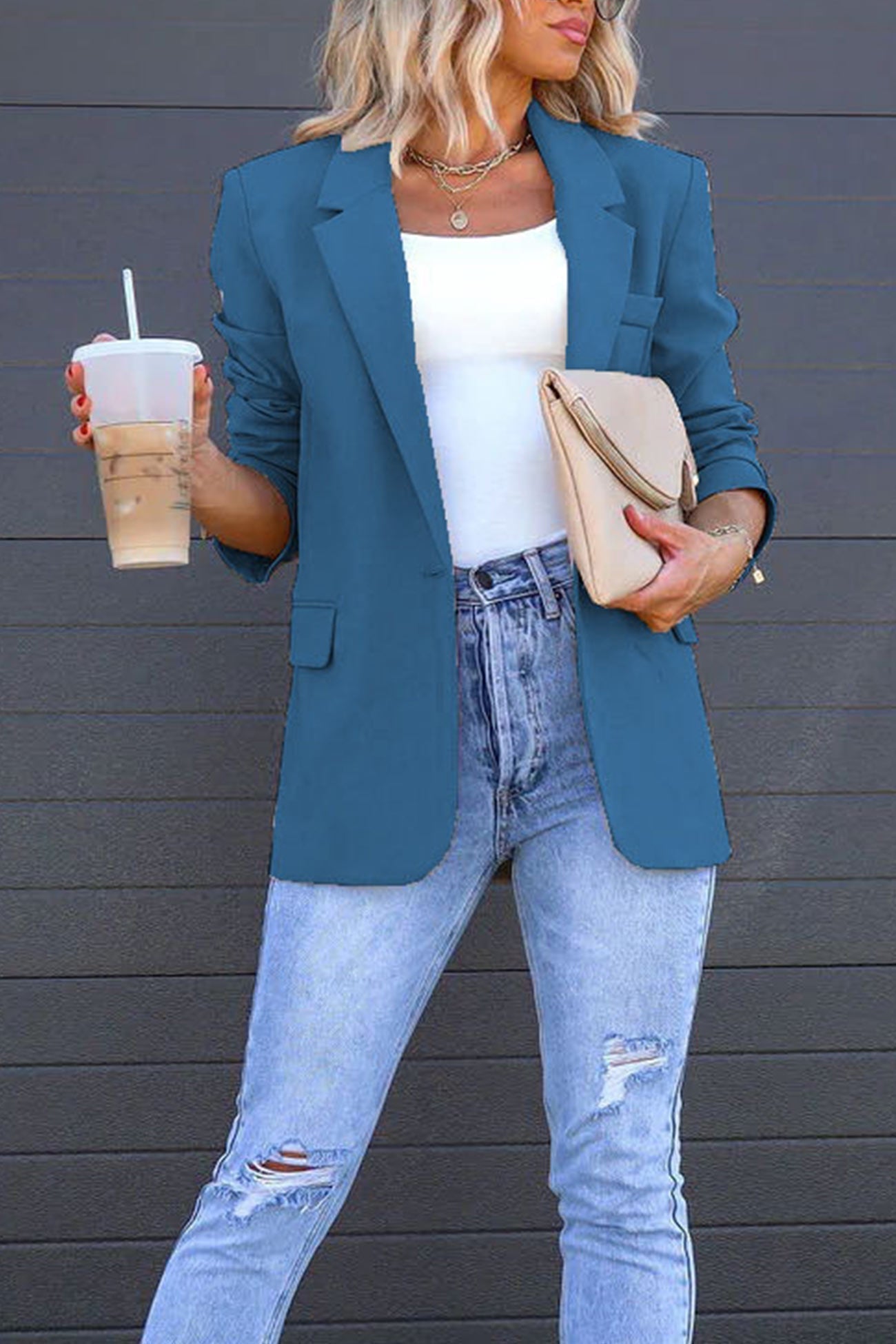 ModeGeist | Mittellanger Blazer mit Revers