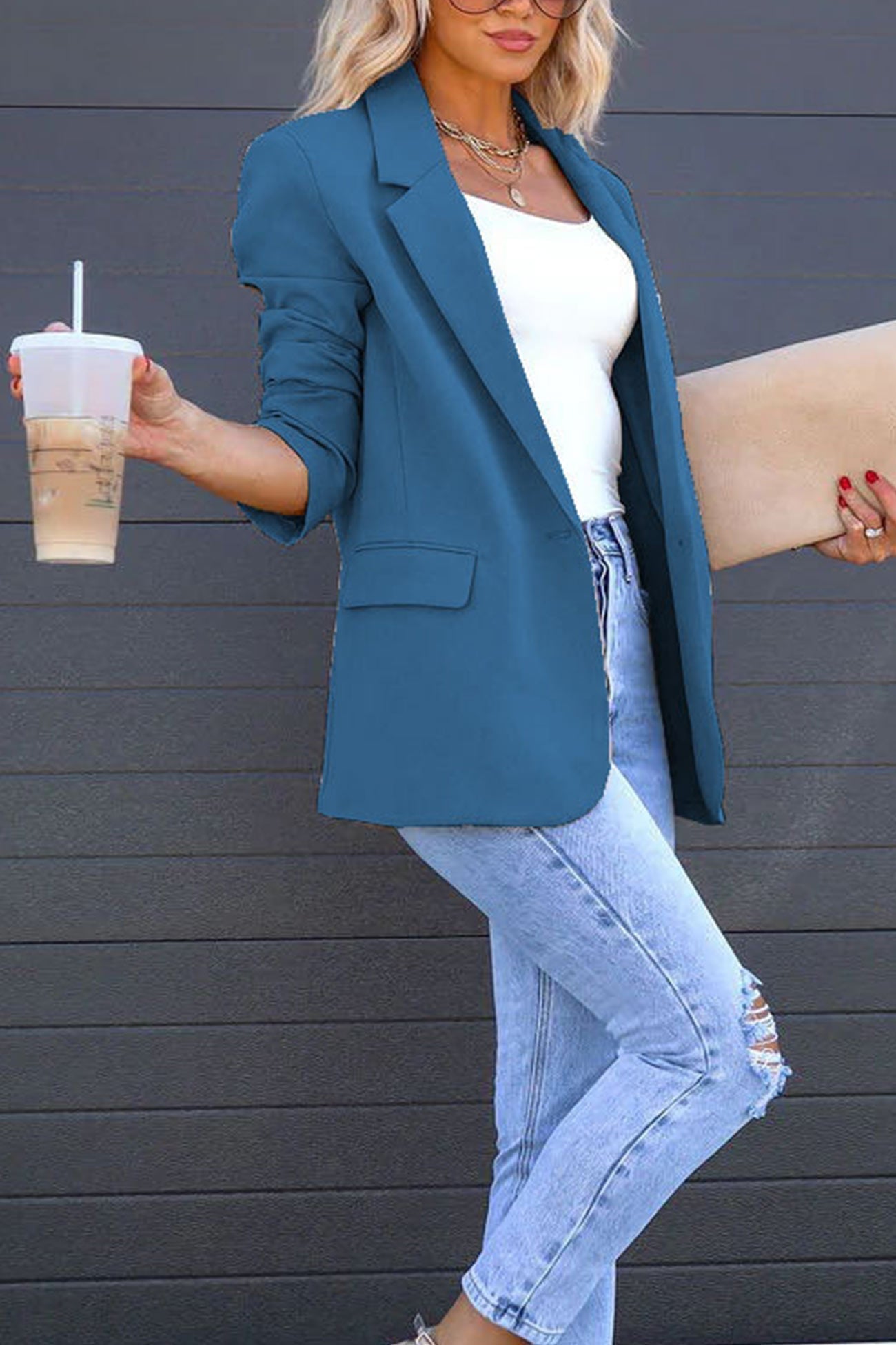 ModeGeist | Mittellanger Blazer mit Revers
