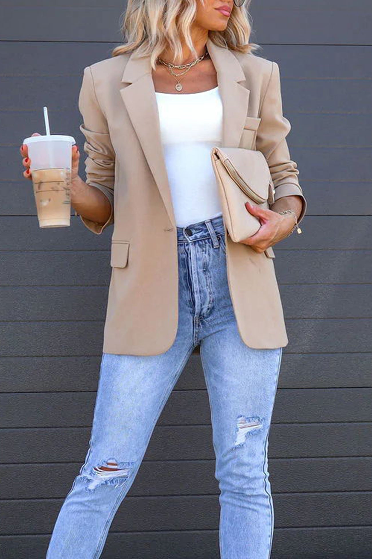 ModeGeist | Mittellanger Blazer mit Revers
