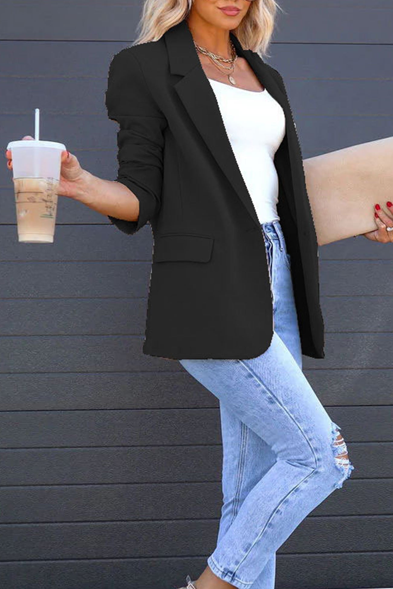 ModeGeist | Mittellanger Blazer mit Revers