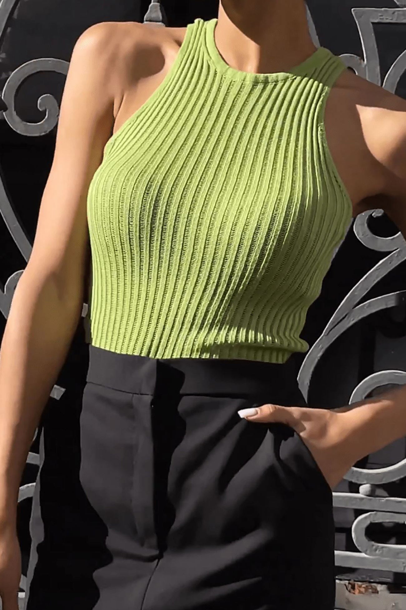 Fudus Ribbed Knit Tank Top