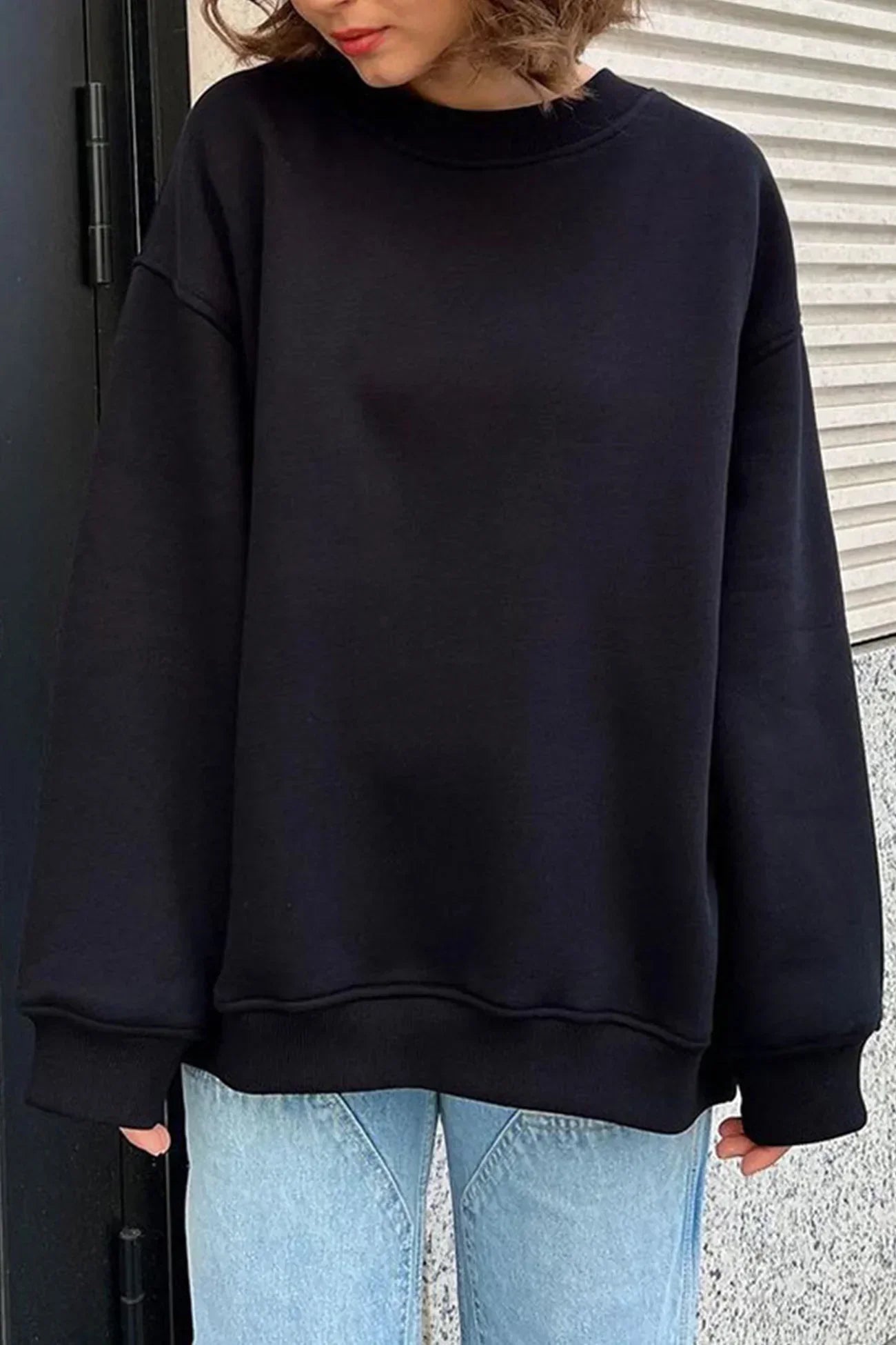 Oversized Fudus Neck Sweatshirt