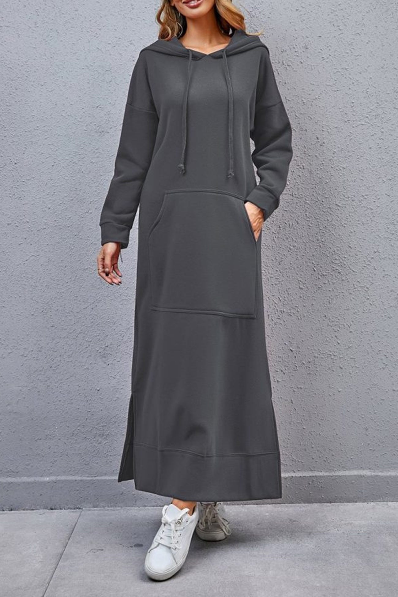 Caitlyn Kapuzenkleid mit Schlitz