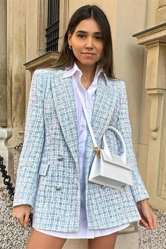 ModeGeist | Blazer Weinlese Doppelreiher Mantel