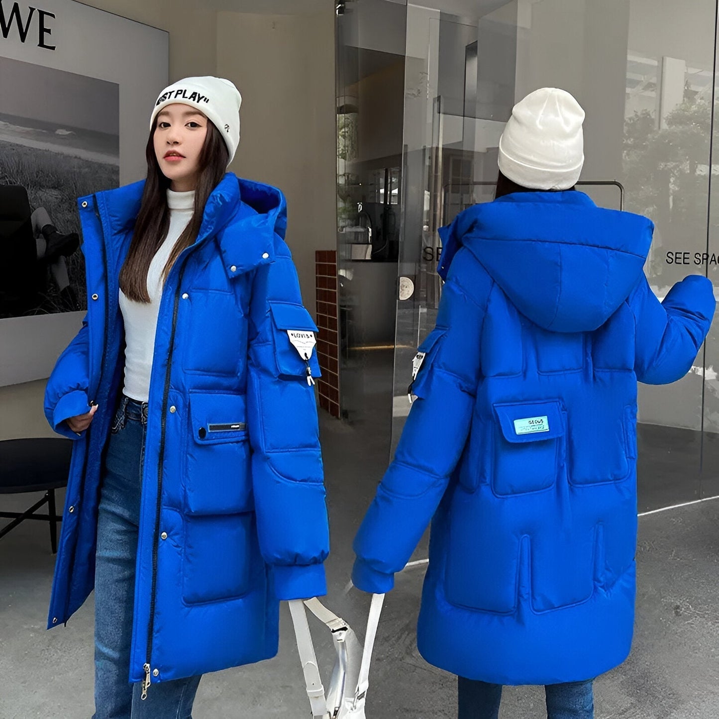 Neue Damen Winterjacke von Estelle mit Kapuze