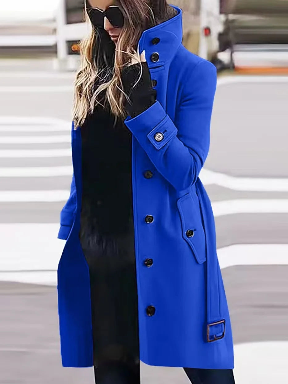 ModeGeist | Lange wasserdichte Trenchcoat für Frauen