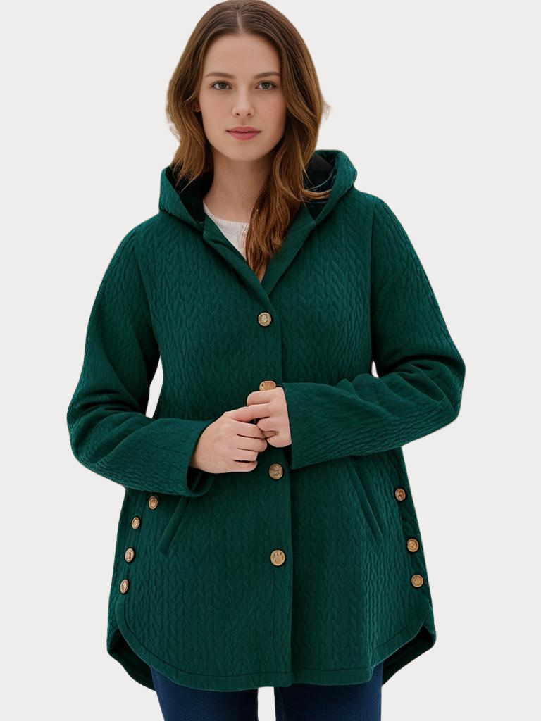 ModeGeist | Damen - Wintermantel – Eleganter Gefütterter Mantel mit Kapuze