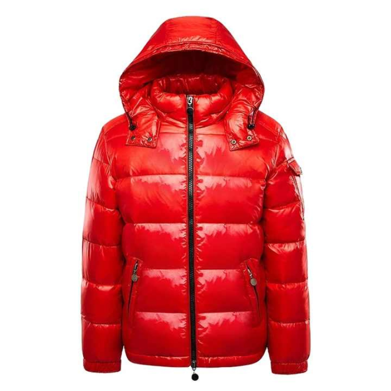 Elegante, glänzend schwarze Daunenjacke Tabitha für Damen