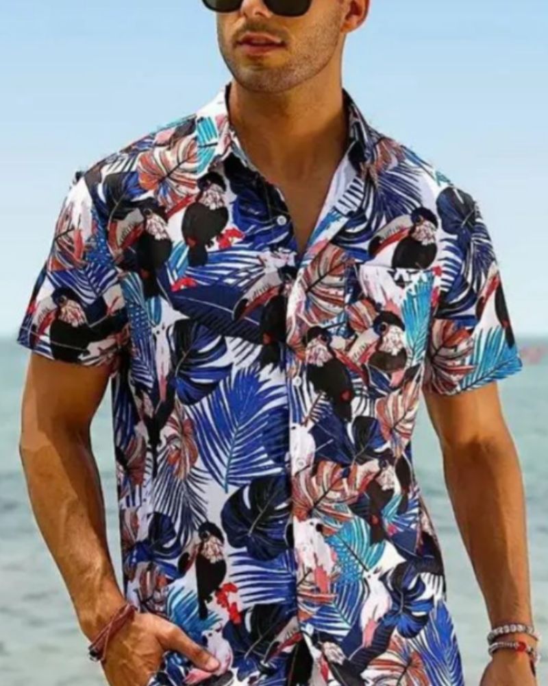 Männer-Strandhemd Timothy – Tropischer Stil