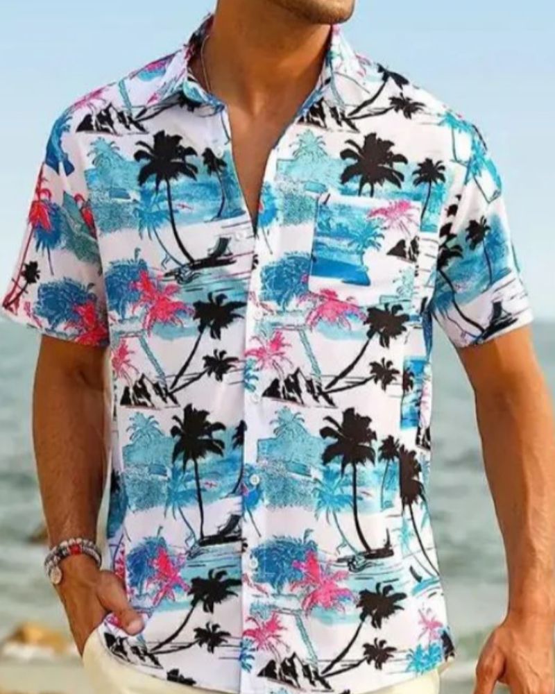 Männer-Strandhemd Timothy – Tropischer Stil