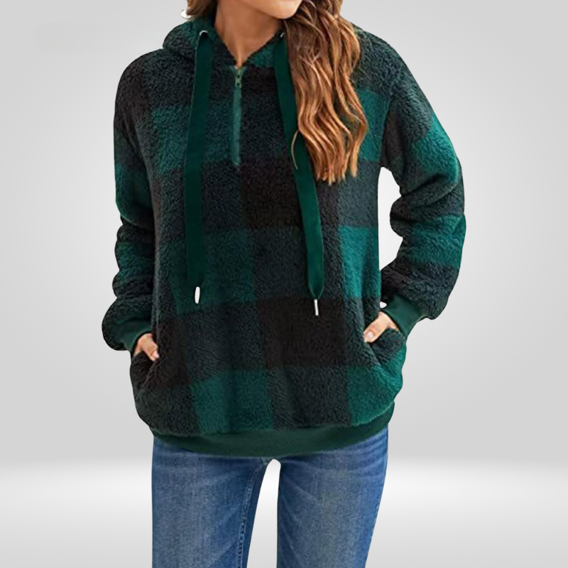 ModeGeist | Kariertes Kapuzenpullover
