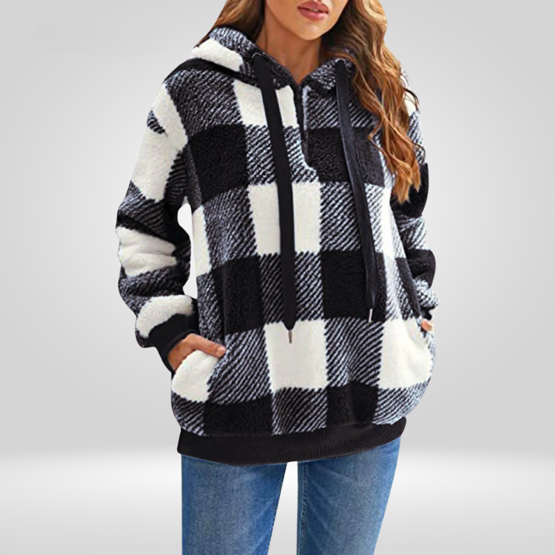 ModeGeist | Kariertes Kapuzenpullover