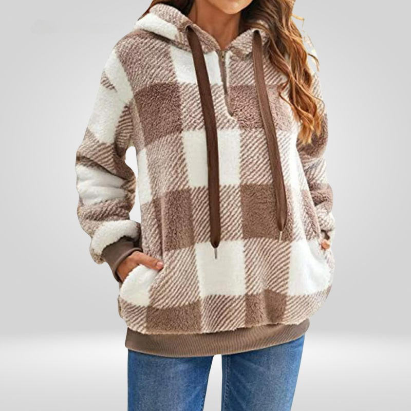 ModeGeist | Kariertes Kapuzenpullover