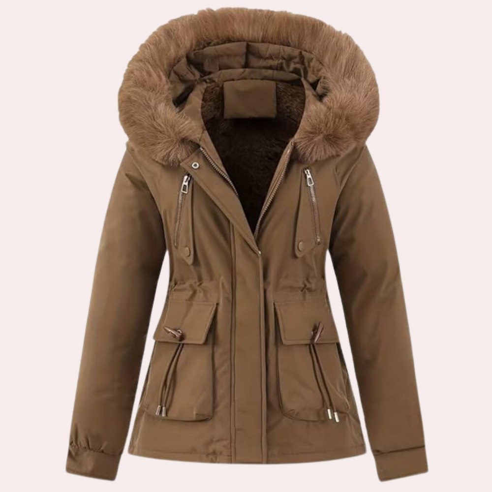 ModeGeist | Damen Winterjacke mit Kapuze und Warmfutter