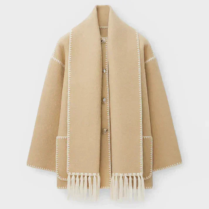 ModeGeist | Schal Jacke Aus Wollmischgewebe