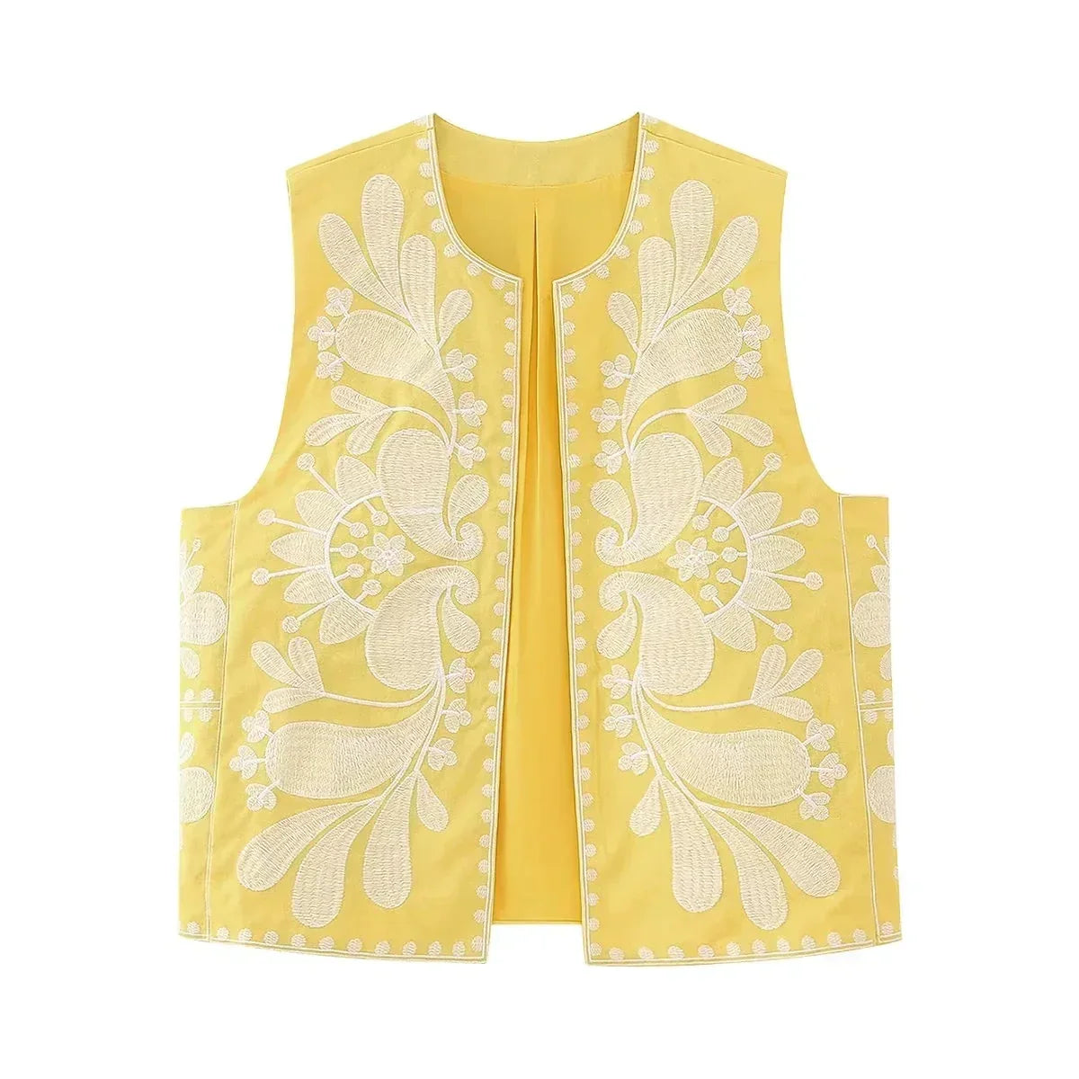 ModeGeist | Bestickte Florale Kurze Weste