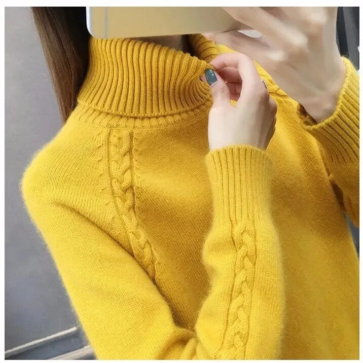 Frauen Winterpullover mit langen Ärmeln