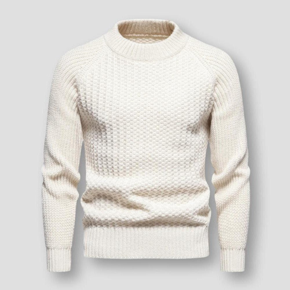 Edler Herrenpullover aus Waffelpiqué
