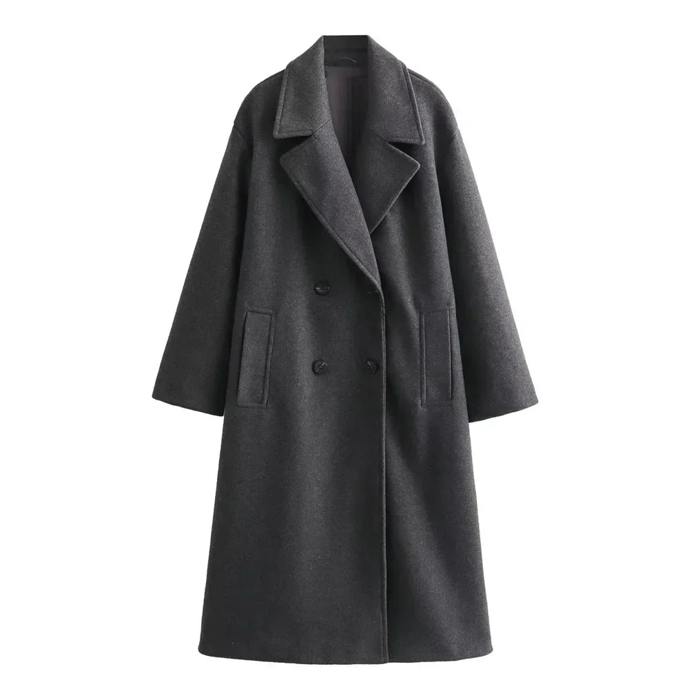 MODEGEIST Damen Klassischer Mantel Tailliert Warm Winter