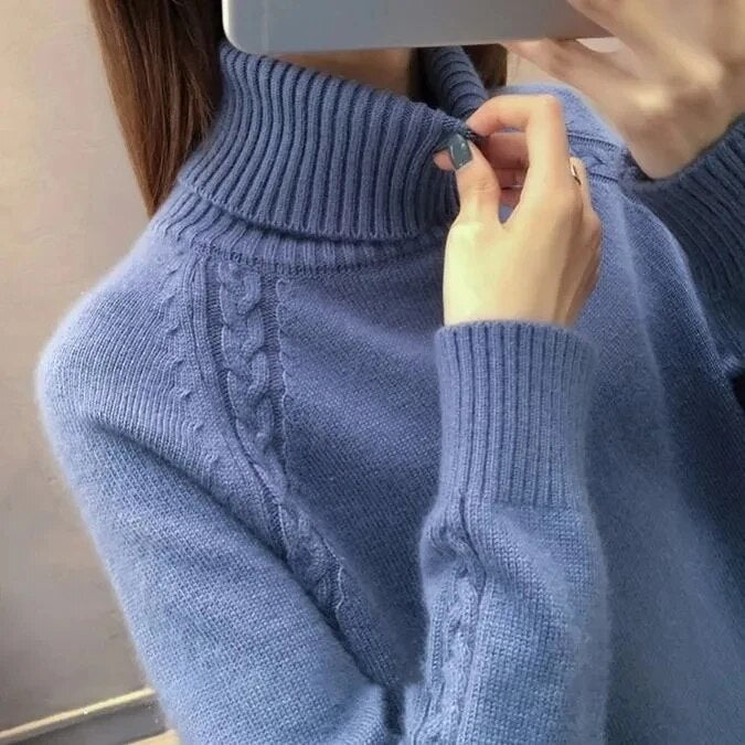 ModeGeist | Klassischer Rollkragenpullover Wollmischung Warm und Stilvoll