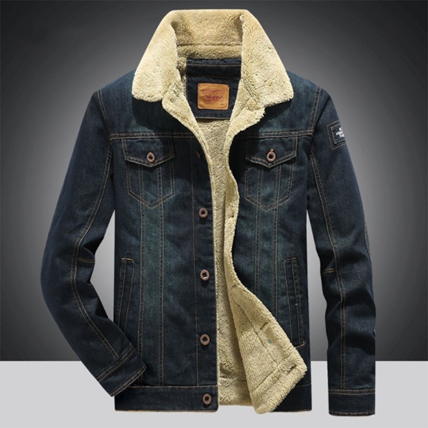 Ralph Herrenjacke aus Fleece-Denim