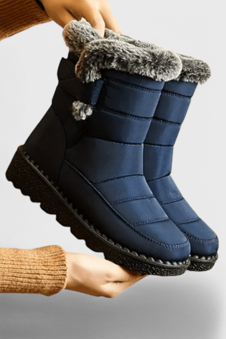 MODEGEIST Damen Wasserdichte Stiefel Schwarz Rutschfest