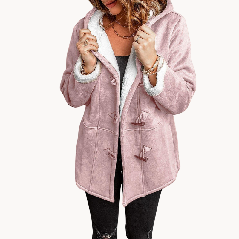 ModeGeist | Warme & Kuschelige Fleece-Damenjacke mit Kapuze
