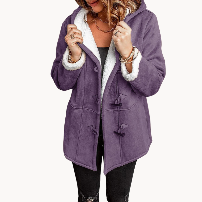 ModeGeist | Warme & Kuschelige Fleece-Damenjacke mit Kapuze