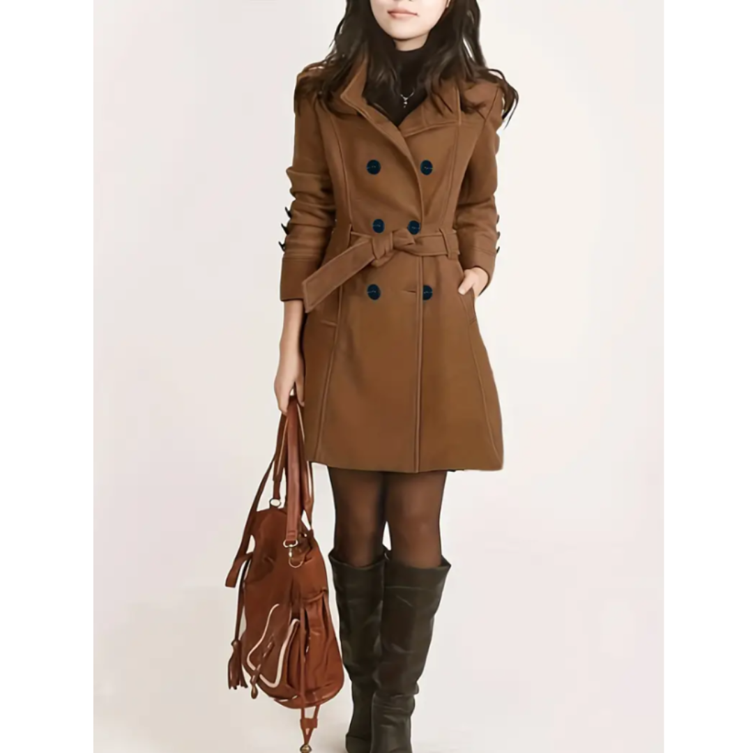 ModeGeist | Damen Stilvoll Trenchcoat Taillengürtel