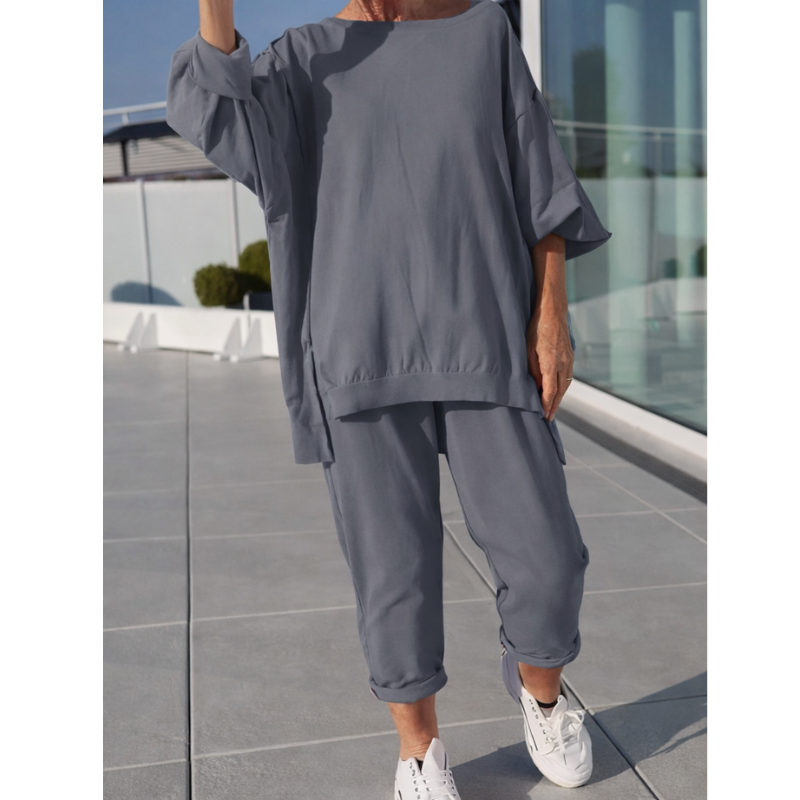 MODEGEIST Damen Loungewear-Set Weicher Stoff Entspannte Passform