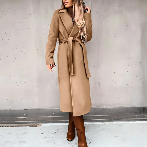ModeGeist | langer Wickelmantel - stilvolle Winteroberbekleidung für Damen
