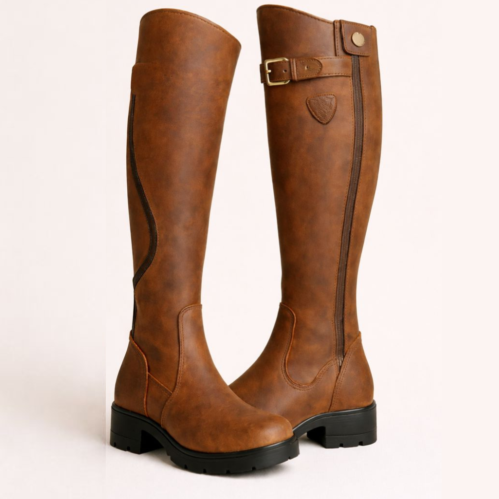MODEGEIST Damen Wasserdichte Stiefel Schwarz Rutschfeste Sohle