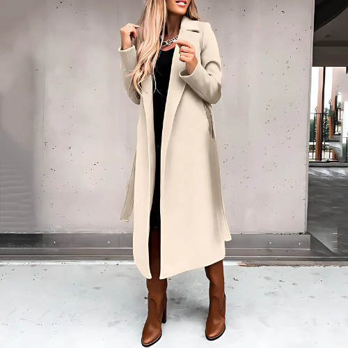 ModeGeist | langer Wickelmantel - stilvolle Winteroberbekleidung für Damen
