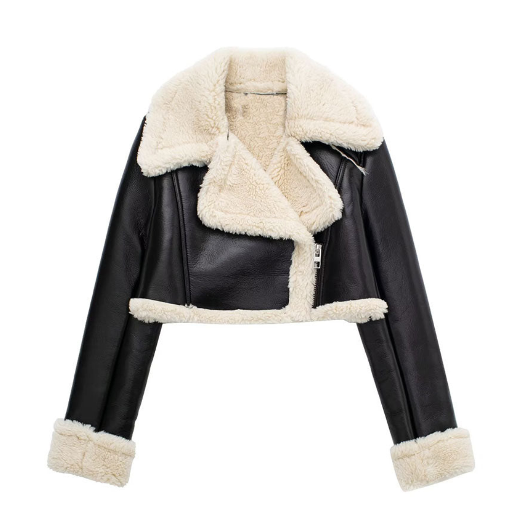 ModeGeist | Warme Kunstlederjacke