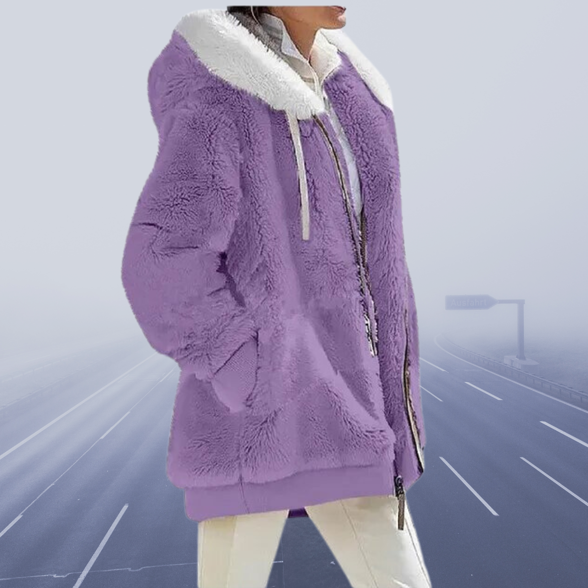 Vladislava: Neue legere Fleece-Kapuzenjacke