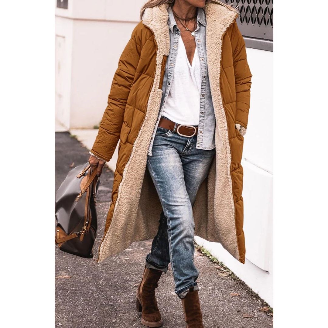 ModeGeist | Langer Daunen-Trenchcoat - Winter